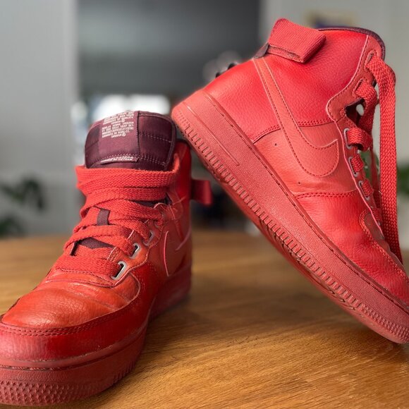 Nike Air Force 1 High Utility "Dune Red" - Women's Size 9 - Picture 1 of 9